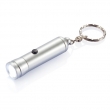 XD513.092 - Taschenlampe rund mit Schlüsselanhänger, silber