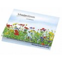 Klappkärtchen Blumenstrauß, 90 x 60 mm, Blumenmischung, 1-4-farbig Digitaldruck inkl.