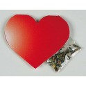 Klappkärtchen Herz, Samen bunte Blumenmischung, 1-4-farbig Digitaldruck inklusive